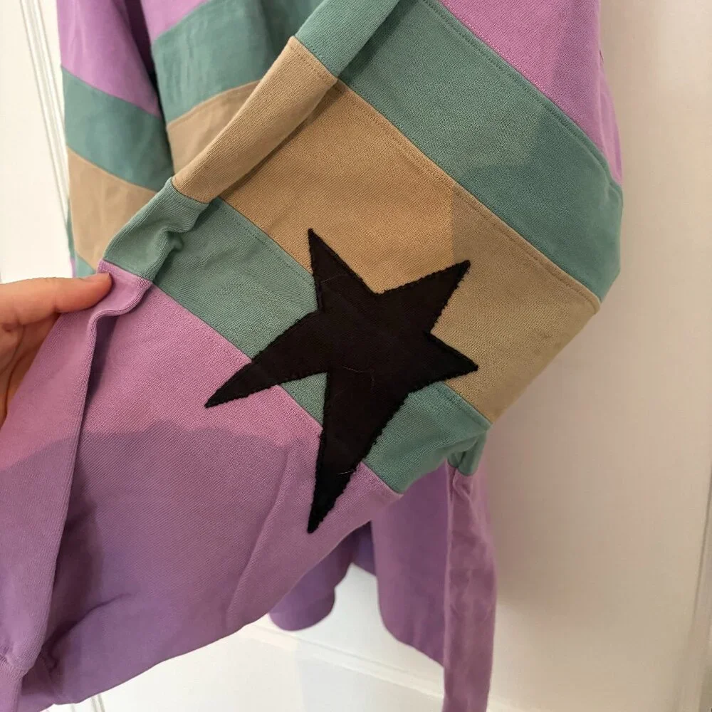 STORY mfg. Purple & Green Climber Long Sleeve Polo - Picture 2 of 4